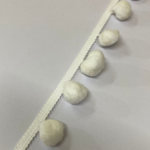 Polyester <b>Yarn</b> Flat Lace Ball Pompom Trim Lace Cotton Lace Trims - Product Image 1