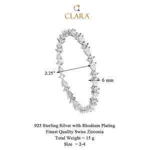 Fino # Brazalete Solitario de Plata de Ley 925 con Circonita Suiza y Baño de Rodio - Regalo para Mujeres y Niñas - Product Image 6