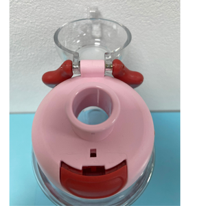 ขวดน้ำพลาสติก Tritan ใสขนาดใหญ่1000มล. พร้อมเชือกผูกสไตล์น่ารักสำหรับตั้งแคมป์กลางแจ้งและใช้ - Product Image 1