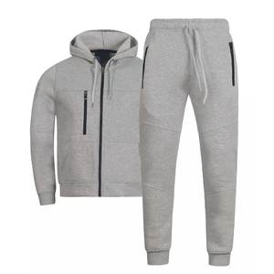 Chándales con capucha para hombre con cremallera personalizada, ropa de calle con lavado ácido, patrón sólido, 100% algodón, respetuoso con el medio ambiente, otoño - Product Image 1