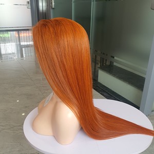 Vietnamese 100% Virgin <b>Silky</b> Straight Non-Remy Human Hair Wig No Tangle No Shedding Machine Double Weft Extensions All Colors - Product Image 4