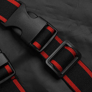 Coupe de cheveux à rayures de couleur rouge réglable Coiffure Barber Cloth Robe imperméable Coupe de cheveux/Tabliers de barbiers - Product Image 6