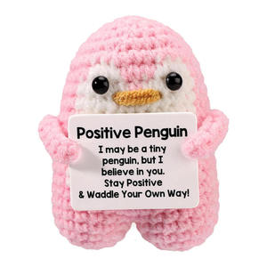 Pingüino de Energía Positiva Personalizable, Venta Directa de Fábrica, Decoración Navideña para el Hogar y la Oficina, Artesanía Textil - Product Image 5