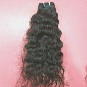 100% <b>Cheap</b> Natural Black Color Vendor 6*6 Closure Wavy Indian Temple Human Hair <b>Extensions</b> - Product Image 5