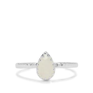 Bague Constellation Lyra en Pierre de Lune Arc-en-ciel, Pierre précieuse blanche 0,70 carat 9x6mm, Argent sterling 925, Pierre de naissance de juin, Pierre de Lune unique - Product Image 3