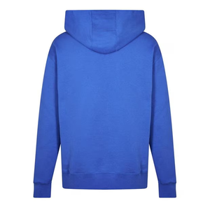 Sweat à capuche unisexe bleu royal avec logo minimaliste Sweat à capuche bleu uni pour hommes Streetwear décontracté Sweat à capuche de couleur unie - Product Image 2
