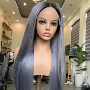 Perruques en mèches de cheveux humains Remy vietnamiens 100% naturels, lisses et raides, sans traitement chimique, toutes couleurs, de 8 à 32 pouces - Product Image 1