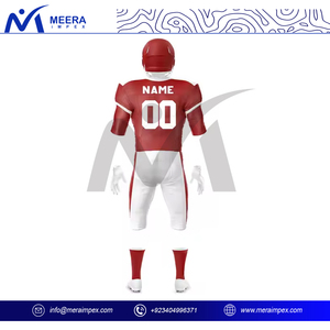 ชุดยูนิฟอร์มอเมริกันฟุตบอลคุณภาพสูงสำหรับผู้ชาย เสื้อเจอร์ซีย์ กางเกงขาสั้น ชุดกีฬา ป้องกันแบคทีเรีย แห้งเร็ว ระบายอากาศได้ดี สำหรับทีม - Product Image 3