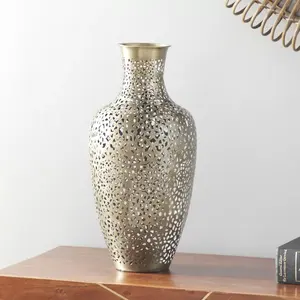 Florero de metal de lujo premium para decoración de interiores del hogar, hecho a mano, moderno, decoración para el hogar, Zahid Exports - Product Image 5