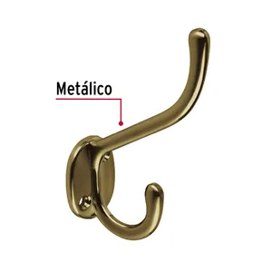 Ganci da parete in ottone antico e appendiabiti scatola di 12 ganci appendiabiti lunghi e corti - Product Image 2