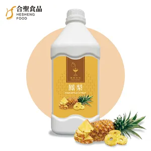 Kabarcık çay malzemeleri 2.5 KG ananas konsantre şurubu