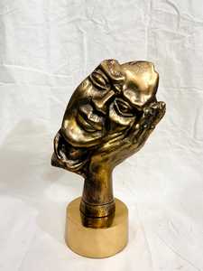 Estatuas abstractas negras para cara de mujer, máscara de Metal the Thinker Lady, estatuilla dorada, escultura, adornos artísticos para decoración moderna de Mesa para el hogar - Product Image 5