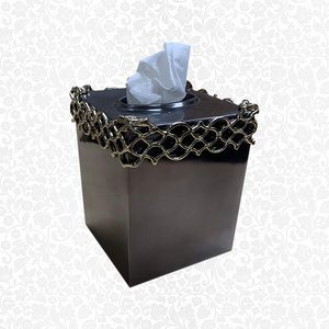 Boîte à mouchoirs décorative faite à la main brillante polie faite à la main boîte à mouchoirs décorative en métal boîte de rangement de serviettes de table haute vente - Product Image 2