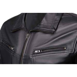 Vente en gros veste en cuir de moto durable et élégante pour hommes, en cuir de vachette de qualité supérieure pour l'hiver avec logo personnalisé - Product Image 6