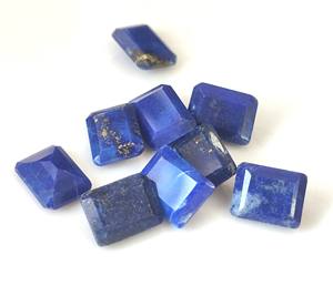 Vente en gros de Lapis Lazuli naturel facetté, bleu, 3x5mm-20x30mm, taille octogonale, avec jeu de couleurs et éclat, pour la fabrication de bijoux - Product Image 2