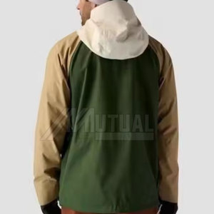 Veste de neige de haute qualité pour hommes conception personnalisée imperméable et respirante avec fermeture à glissière à col coupe-vent à capuche - Product Image 3