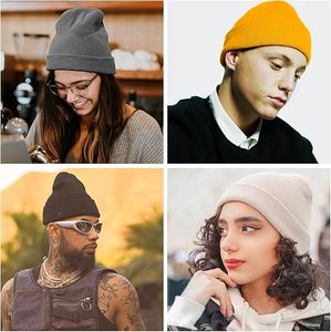 Unisex Plain Knit Beanie Hat Winter Warm Cuffed Skull <b>Cap</b> Soft Acrylic Custom Logo Beanies for Men & <b>Women</b> <b>Cap</b> - Product Image 4