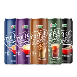 Kualitas tinggi Arabika & Robusta kopi 250ml Caned air minuman/rendah lemak tanpa gula/gratis sampel/minuman/Label pribadi