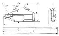 Treuil à câble métallique pour tracteur TX 0.8 1.6 3.2 5.4 tonnes, palan à câble métallique, palan à levier