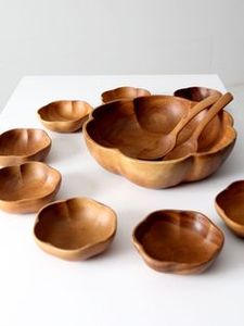 Luxury Polished Natural <b>Wooden</b> <b>Salad</b> Serving <b>Bowl</b> Handmade Home Decor for Kitchen & Wedding Use - Product Image 3
