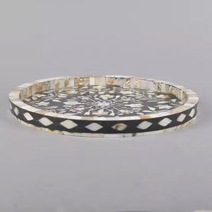 Vente chaude Design Moderne Écologique En Bois Résine Os Incrustation Plateau De Service De Noël Plateau Décoratif pour La Maison Cuisine Moderne - Product Image 5