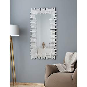 Miroir mural rectangulaire moderne de luxe, style royal antique, verre gravé orné, décoratif, à suspendre pour couloir - Product Image 2