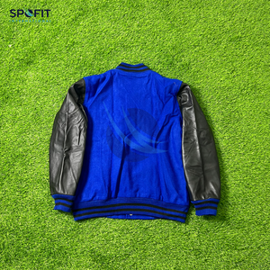 Veste universitaire vierge de concepteur OEM pour hommes veste de mode manches en cuir véritable broderie personnalisée Baseball Letterman vestes - Product Image 5