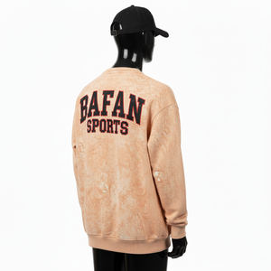 Sweat-shirt pour homme Sun Fade en molleton épais, lavage vintage, toucher doux, broderie de logo personnalisée, lavage à l'acide, basiques pour homme - Product Image 5