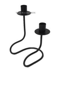 Gamme exclusive 2026 de bougeoirs en métal noir, porte-bougie, décoration de Noël et de la maison, pour cadeaux et fournitures de fête - Product Image 2