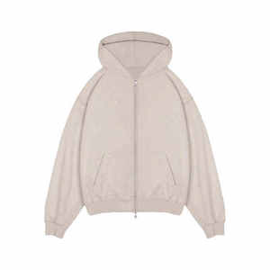 Último diseño de moda Sudadera con capucha unisex Sudadera de talla grande Sudadera con capucha Recortada Suéter con capucha de doble cremallera - Product Image 2