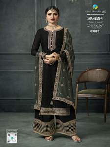 Trajes de diseñador de diamantes bordados de secuencia de seda de calidad superior pesada tradicional india mujeres Venta caliente último Salwar Kameez - Product Image 6