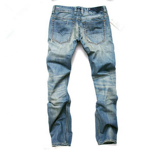 New Boys Denim Jeans Men Youth Badge Stretch Calzado Hip-hop Elegante Acanalado Stacked Jeans Hombres para la venta - Product Image 3