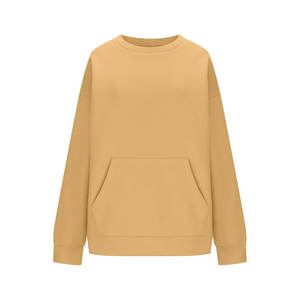 เสื้อฮู้ดโอเวอร์ไซส์ผ้าฝ้ายสำหรับผู้หญิง สวมใส่สบาย แขนยาว ออกแบบโลโก้ด้านหน้าได้ตามต้องการ ผ้าถัก ระบายอากาศได้ดี เหมาะสำหรับฤดูใบไม้ร่วงและฤดูหนาว - Product Image 2