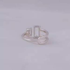 กะรัตเพชร1.26กะรัตแวววาวได้รับการรับรองจากแลปปลูกเพชร14K/18K วงเรียงซ้อนทองสำหรับงานหมั้นงานแต่งงานงานเลี้ยง - Product Image 2