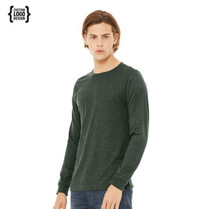 Camiseta Personalizada para Hombre, 100% Algodón, Manga Larga, 180 g/m², Cuello Redondo, Camisetas de Moda para Hombre - Product Image 1