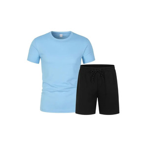 Camisa en blanco de sublimación de poliéster liso de dos piezas con estampado de montaña nevada de manga corta para hombres - Product Image 2