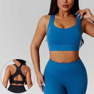 เสื้อชั้นในกีฬาโยคะแบบเรียบง่าย น้ำหนักเบา ระบายอากาศได้ดี สำหรับผู้หญิง ปี 2025  แบบมีโครง รองรับได้ดี สีพื้น สายไขว้หลัง ไซส์ใหญ่ ไม่มีสายด้านหลัง ด้านหน้าเปิด - Product Image 5