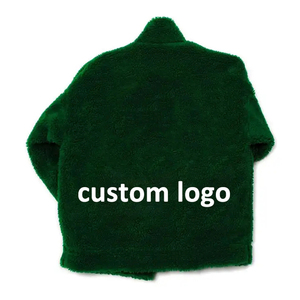 OEM Custom Logo Heavy Polar Sherpa <b>Fleece</b> Oversized Zip up Lined Sherpa Outdoor <b>Jacket</b> - Product Image 2