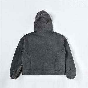 Sudadera con Capucha Unisex Personalizada Sportish Impex, Estilo Holgado, Lavado Ácido, Cierre Completo, Felpa Francesa, Estilo Vintage, Lavado Monkey - Product Image 4