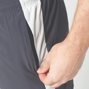 High Stretch Woven Fabric Ebony Lab 360 5 Inch Superstretch <b>Shorts</b> with Side Ventilation Panels and <b>Zip</b> <b>Pockets</b> - Product Image 4