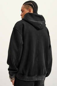 Sudaderas con capucha unisex con precios al por mayor, sudaderas con capucha desgastadas térmicas para hombre de talla grande con estampado de moda estética de calle alta personalizada - Product Image 3