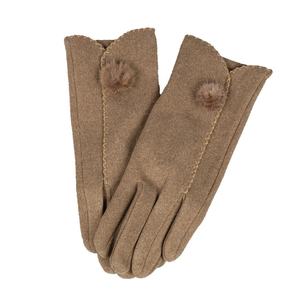 2026 Beige-polaire mode dame-hiver écran tactile mitaines hiver cyclisme équitation froid-Protection coupe-vent en cuir gants - Product Image 4