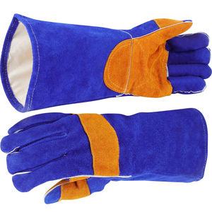 Guantes de soldadura de trabajo de cuero de vaca de alta calidad con protección de seguridad - Product Image 2