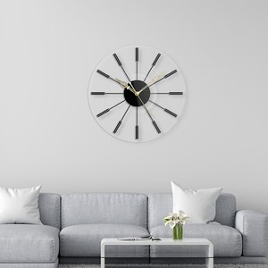 Simple Sun Light Luxury Modern <b>Marble</b> Panel Wall <b>Clock</b> Home Decor <b>Clock</b> Gothic Metal Modern Fancy and Decorative Gear Watch - Product Image 5
