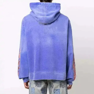 Sweat à capuche simple et épais en coton, décontracté et respirant, vêtements de rue personnalisés, pulls à capuche vierges pour hommes - Product Image 6