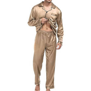 Los mejores trajes de dormir de seda para hombre Venta caliente al por mayor en adultos Tamaño Moda al aire libre Tejido de punto OEM disponible - Product Image 2