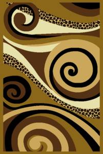 Tapis turc moderne en polypropylène tissé à la machine, haute qualité, jute, résistant aux taches, poils longs, jacquard abstrait, moyen - Product Image 5