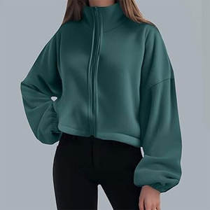 Sudadera con capucha de cuello alto de lana de la mejor calidad, ropa de calle, cuarto de cremallera, cuello levantado, sudadera holgada de gran tamaño para mujer - Product Image 4