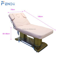Table de massage rose de couleur personnalisée, lit d'extension de cils électrique de luxe pour salon