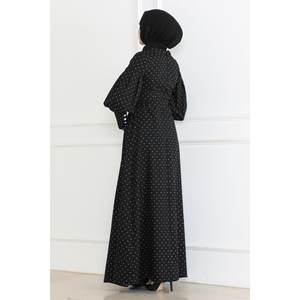 Robe kaki 6120 style décontracté à pois avec ceinture - Product Image 4